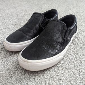 Vans leather slip-ons